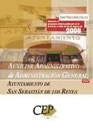 Portada de Test Psicotécnicos Oposiciones Auxiliar Administrativo de Administración General. Ayuntamiento de San Sebastián de los Reyes