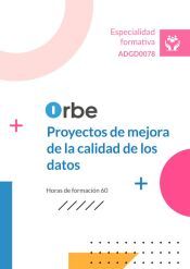 Portada de ADGD0078. Proyectos de mejora de la calidad de los datos