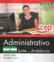 Portada de Administrativo (Turno Libre). Junta de Andalucía. Temario Vol. I.. Oposiciones