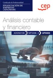 Portada de Manual. Análisis contable y financiero (UF0333). Certificados de profesionalidad. Financiación de empresas (ADGN0108)