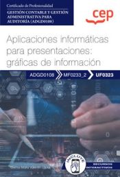 Portada de Manual. Aplicaciones informáticas para presentaciones: gráficas de información (UF0323). Certificados de profesionalidad. Gestión contable y gestión administrativa para auditoría (ADGD0108)