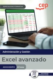 Portada de Manual. Excel avanzado (ADGG020PO). Especialidades formativas