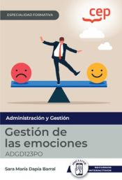 Portada de Manual. Gestión de las emociones (ADGD123PO). Especialidades formativas