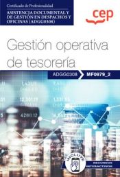 Portada de Manual. Gestión operativa de tesorería (MF0979_2). Certificados de profesionalidad. Asistencia documental y de gestión en despachos y oficinas (ADGG0308)