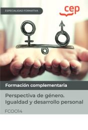 Portada de Manual. Perspectiva de género. Igualdad y desarrollo personal (FCOO14). Especialidades formativas