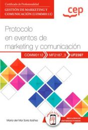 Portada de Manual. Protocolo en eventos de marketing y comunicación (UF2397). Certificados de profesionalidad. Gestión de marketing y comunicación (COMM0112)