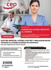 Portada de Pack del Opositor. Técnico/a en cuidados auxiliares de enfermería. Servicio Aragonés de Salud. SALUD