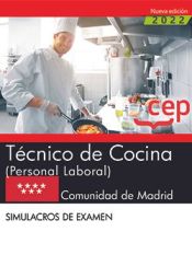 Portada de Técnico de Cocina (Personal Laboral). Comunidad de Madrid. Simulacros de examen