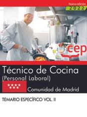 Portada de Técnico de Cocina (Personal Laboral). Comunidad de Madrid. Temario específico. Vol. II