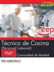 Portada de Técnico de Cocina (Personal Laboral). Comunidad de Madrid. Test específico