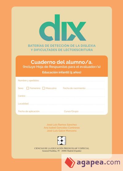 DIX. Cuaderno del alumno. Educación Infantil