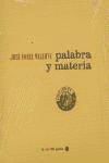 Portada de Palabra y materia