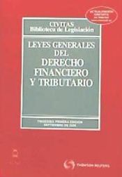 Portada de Leyes generales del derecho financiero y tributario