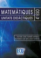 Portada de Matemàtiques. Unitats didàctiques. 4º ESO (Ebook)