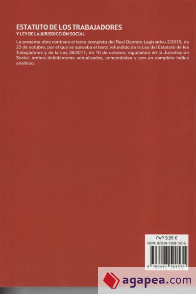 Estatuto de los trabajadores y ley de la jurisdicción social 19ª Ed. 2021