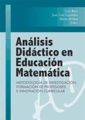 Portada de ANÁLISIS DIDÁCTICO EN EDUCACIÓN MATEMÁTICA