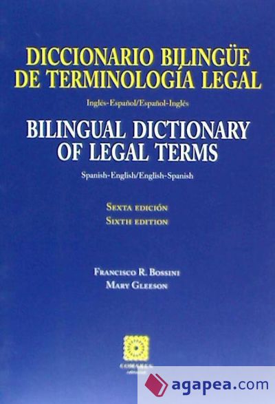 Diccionario bilingüe de terminología legal