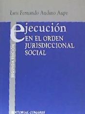 Portada de EJECUCIÓN EN EL ORDEN JURISDICCIONAL SOCIAL