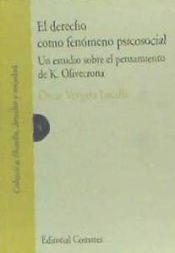 Portada de EL DERECHO COMO FENÓMENO PSICOSOCIAL