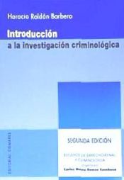 Portada de INTRODUCCIÓN A LA INVESTIGACIÓN CRIMINOLÓGICA