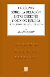 Portada de LECCIONES SOBRE LA RELACIÓN ENTRE DERECHO Y OPINIÓN PÚBLICA EN INGLATERRA DURANTE EL SIGLO XIX