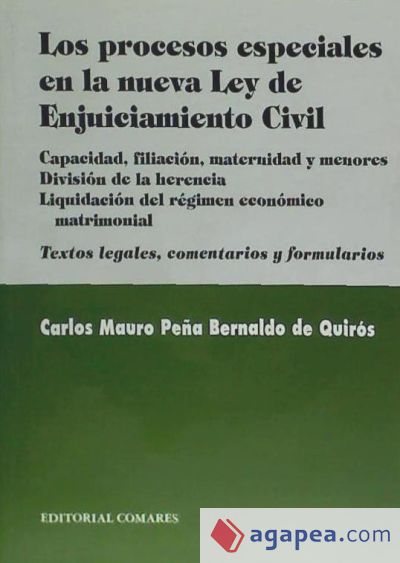 LOS PROCESOS ESPECIALES EN LA NUEVA LEY DE ENJUICIAMIENTO CIVIL