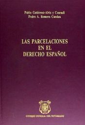 Portada de Parcelaciones en el derecho español, las