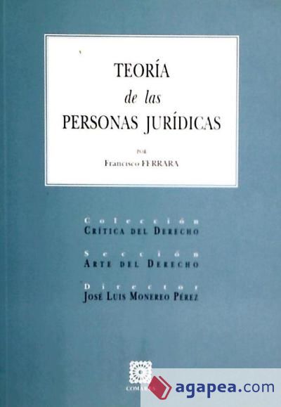 TEORÍA DE LAS PERSONAS JURÍDICAS