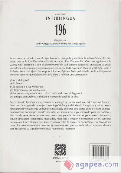 TRADUCCIÓN, GÉNERO Y CENSURA EN LA LITERATURA Y EN LOS MEDIOS DE COMUNICACIÓN TRADUCCIÓN, GÉNERO Y CENSURA EN LA LITERATURA Y EN LOS MEDIOS DE COMUNICACIÓN