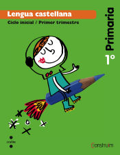 Portada de Lengua castellana. 1 Primaria. Construïm. Trimestres