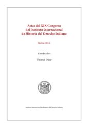 Portada de Actas del XIX Congreso del Instituto Internacional de Historia del Derecho Indiano