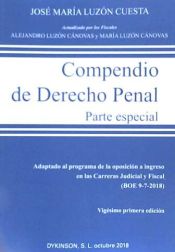 Portada de COMPENDIO DE DERECHO PENAL PARTE ESPECIAL