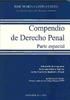 Portada de Compendio de Derecho Penal. Parte Especial. Adaptado al programa de la oposición a ingreso en las carreras Judicial y Fiscal (BOE 3 de abril de 2009)