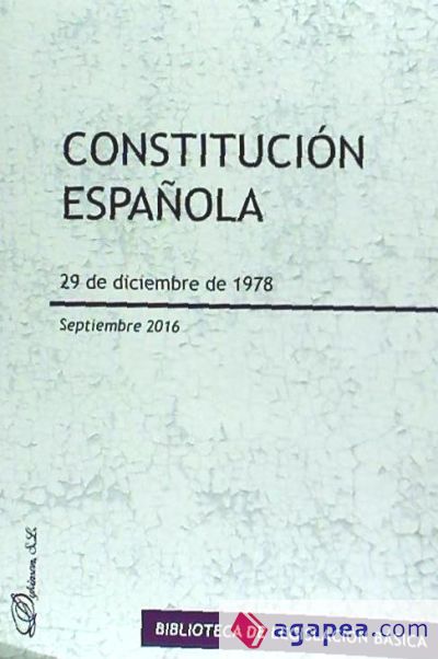 Constitución española. 29 de diciembre de 1978