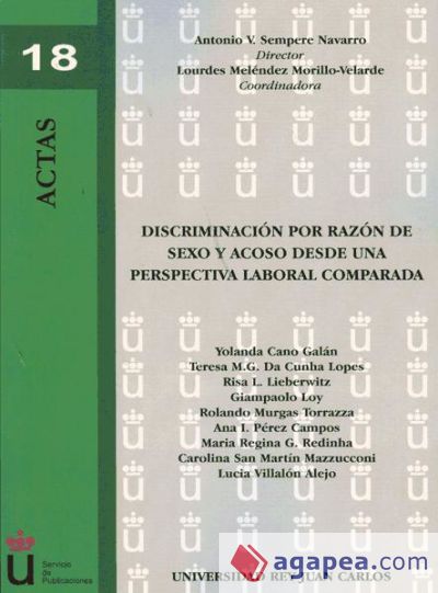 Discriminación por razón de sexo y acoso desde una perspectiva laboral comparada