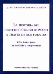 Portada de La historia del derecho público romano a través de sus fuentes