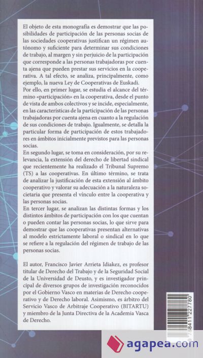 La participación de las personas socias y de las personas trabajadoras en las cooperativas para determinar las condiciones de trabajo