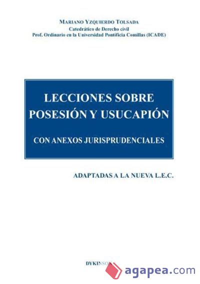 Lecciones sobre posesión y usucapión