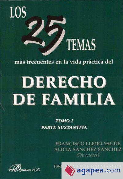 Los 25 temas más frecuentes en la vida práctica del derecho de familia. Tomo I