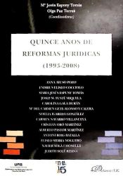 Portada de Quince años de reformas jurídicas (1993-2008)