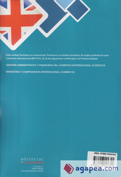 Inglés oral y escrito en el comercio internacional. Certificados de profesionalidad. Marketing y compraventa internacional