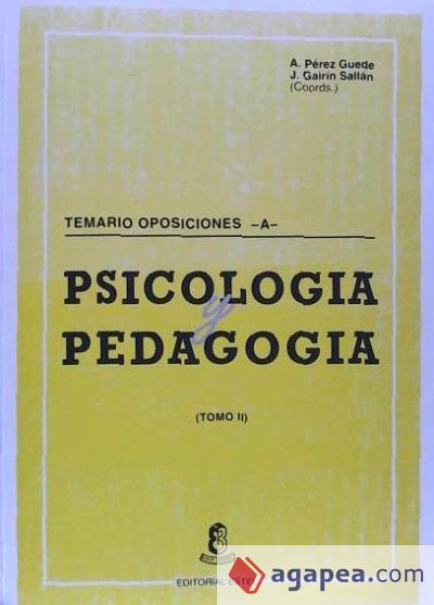TEMARIO OPOSICIONES PSICOLOGIA Y PEDAGOGIA II