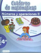 Portada de Cuaderno de Matemáticas. 4º Primaria. Números y Operaciones II