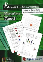 Portada de El español en las matemáticas T.II + solucionario