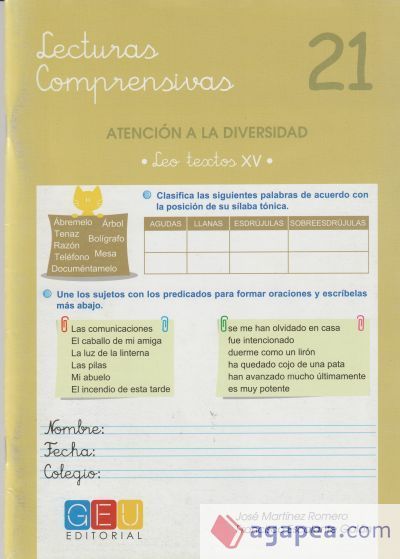 Lecturas comprensivas 21 Lecturas comprensivas 21