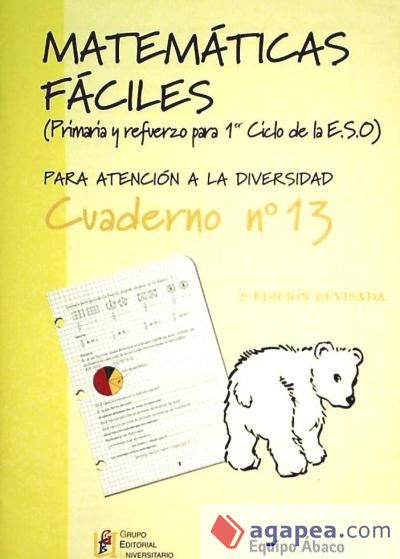 Matemáticas fáciles 13. Primaria