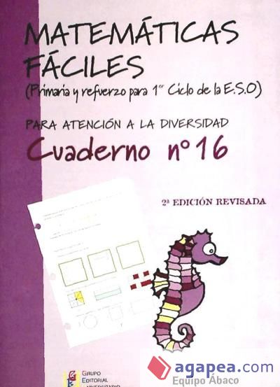 Matemáticas fáciles 16. Primaria