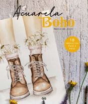 Portada de Acuarela boho 18 proyectos paso a paso