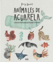 Portada de Animales de acuarela Cómo dibujarlos paso a paso