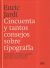 Portada de Cincuenta y tantos consejos sobre tipografía, de Enric Jardí i Soler